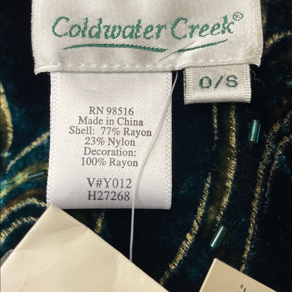 Coldwater Creek Black and Multicolor Embroidered/ Sequence  Poncho O/S